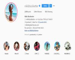 Nikki has a huge fan following across the picture-sharing platform Instagram, as of 2020 she has more than 1.9 million followers.